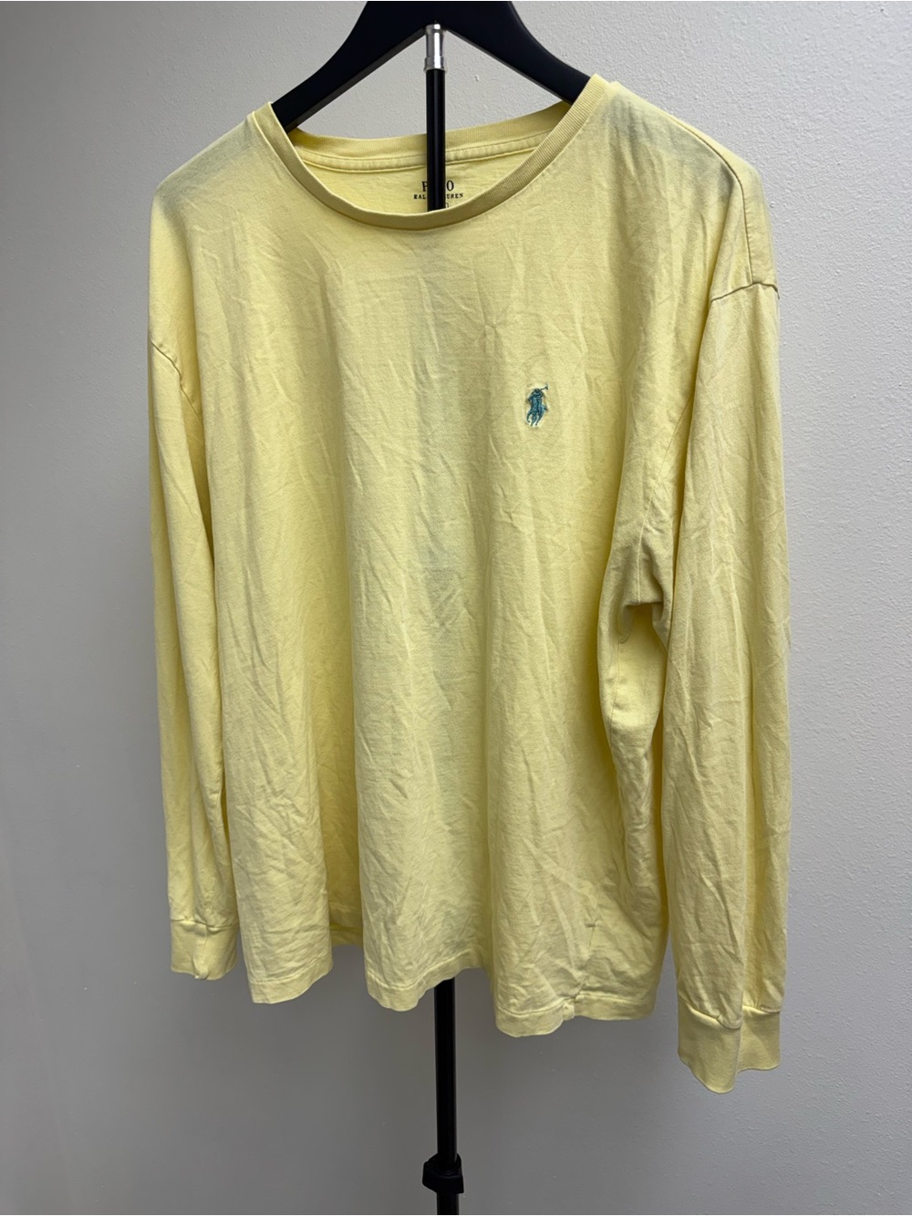Polo by Ralph Lauren Pale Yellow Long-Sleeve Crewneck Shirt
